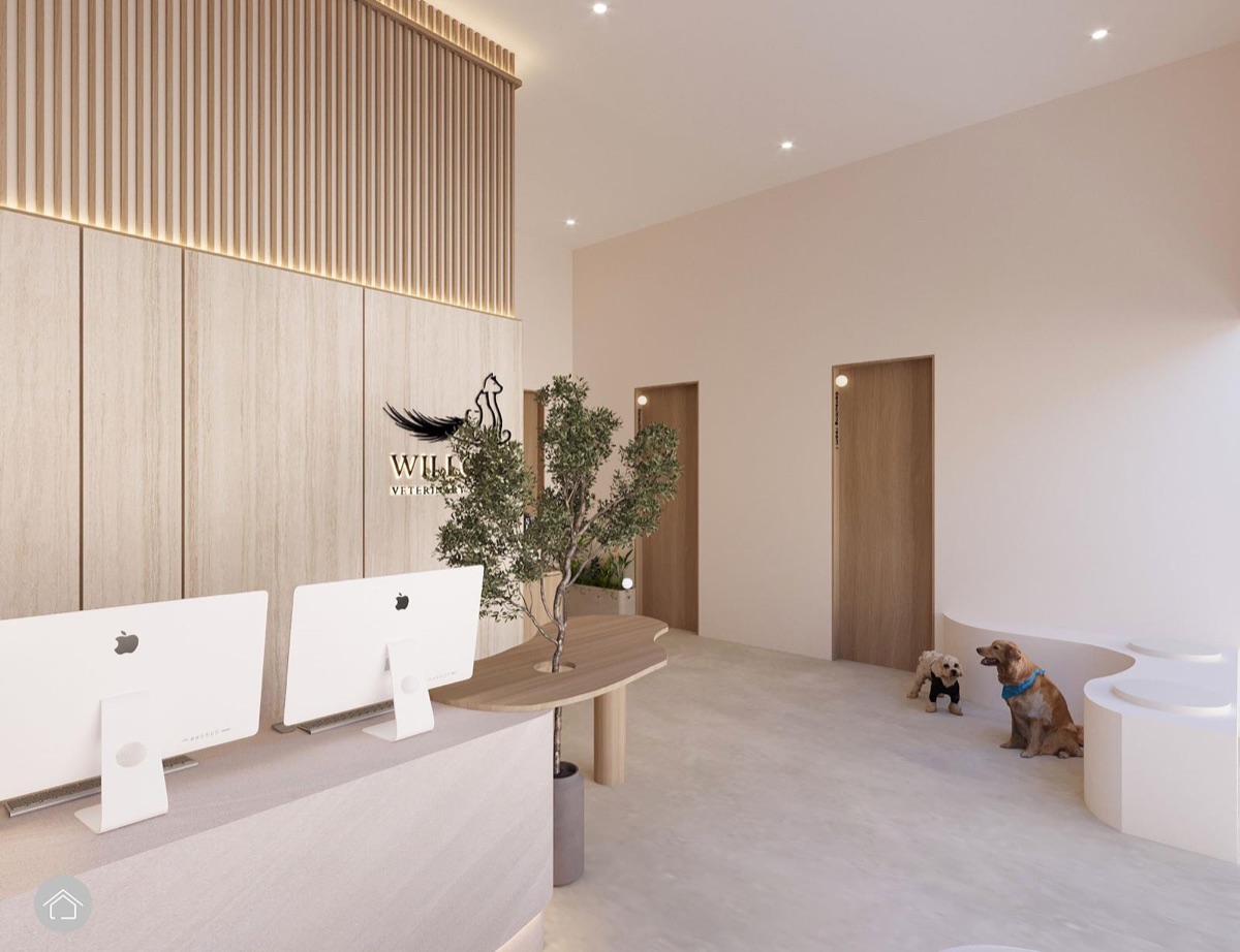 Separate waiting zones for cats and dogs